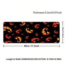 1pc Halloween Design Desk Mat Pumpkin Expression Mouse Pad XXL Large Extended Gaming Mousepad Man Women Office Decor Desk Pad, Big Laptop Computer Keyboard And Mouse Mat With Stitched Edges - View 12