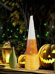 This Halloween Sequined Tree Ornament Features A Sparkling, Glittery Texture And A Vibrant Atmosphere. Perfect For Tabletop Display, It's Also Ideal For Halloween Parties And Themed Events, Quickly Creating A Spooky And Festive Ambiance. A Practical Prop For Holiday Decorations. - Multicolor - View 8