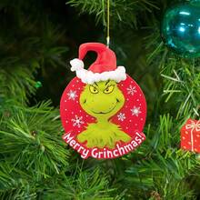 Panini Grinch Christmas Tree Hanging Ornament, Resin & Acrylic Material Figurine Pendant, Christmas Home Decor - Random Styles - View 3