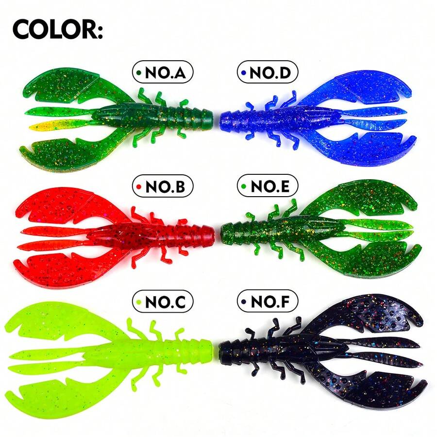 PRO BEROS PROBEROS 15PCS Fishing Lures Crayfish Shrimp 8.9cm/8g Soft Baits Artifical Bait Bass Perch Fishing Baits