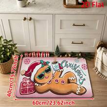 1/2/3pcs Christmas Theme Kitchen Rug, Flannel Kitchen Rug Comfortable Soft Absorbent Non-Slip Machine Washable With Non-Slip Backing Multi-Functional Home Floor Mat Suitable For Doorway Living Room Bedroom Kitchen Dining Room Bathroom Laundry Room Patio Entryway Entrance Mat Holiday Christmas Decoration Rug - Multicolor - View 16