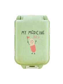 Cute Pill Pattern Small Pill Box, Portable Minimalist Pill Box With 3 Compartments, Suitable For Home And Travel, Portable Travel Mini Pill Box, Waterproof And Moisture-Proof Pill Box, Suitable For Storing Pills, Pill Rings And Other Small Items, Wedding Bride Gift, Mother Gift, Birthday Gift, Holiday Souvenir, Back To School Gift, Graduation Gift - Multicolor - View 12