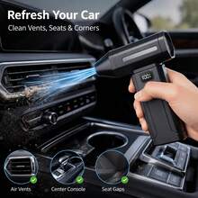 Powerful Air Blower Portable Electric Dust Blower High-Speed Turbo Fan USB Rechargeable Jet Fan With Smart Display And LED Light Wireless Air Dryer Adjustable Wind Speed Dust Blowing Fan For Car Computer, Keyboard, Leaf Blowing, Cooling, Barbecuing - Multicolor - View 6