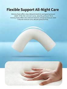 1pc Memory Foam Cylindrical Neck Pillow, Suitable For Mattress, Legs, Back And Yoga Mat, Round Neck Pillow, Provides Neck, Back And Leg Support - Cylindrical Pillow Plaid Style - View 5
