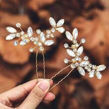 2Pcs Shiny Elegant Party Iron Hair Sticks Bridal Wedding Hair Accessories All Seasons - Color - View 4