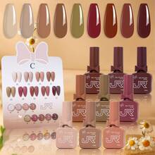 JR 126 Colors Gel Nail Polish 15ml 9pcs Set Bow & Ribbon Filled Bottle Set No Soak Off UV LED Suitable For Girls Gift - Multicolor - View 10