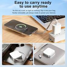 Charger Magnetik Paduan Aluminium 3-in-1 untuk Apple Watch, Magnet Kuat N52, Kabel Charger yang Dapat Ditarik 80cm, Desain Portabel Kompak Ultra Tipis 1,45cm dengan Klip Penyimpanan, Charger Perjalanan Universal untuk Ponsel dan Earbud, Tanpa Baterai Internal, Tersedia 6 Warna - MultiWarna - View 8