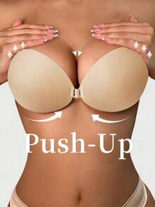 Disposable Invisible Push-Up Cup Bra Pads, Apricot, Women's Lingerie Accessories - Apricot - View 1