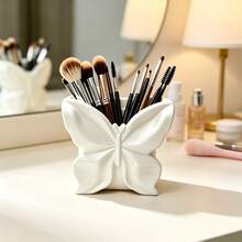 1pc 3D Printed Butterfly Makeup Brush Holder, Aesthetic Desktop Cosmetic Storage Box, Multi-Functional Storage Bucket, Suitable For Eyebrow Pencil, Earrings Jewelry, Vanity Decor - Multicolor - View 2