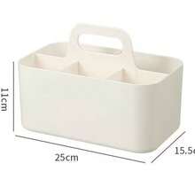 Stackable Storage Box, Suitable For Bathroom, Office, Craft Supplies Or School Supplies. Portable Handheld Storage Box, Can Be Placed On The Bathroom Countertop. Lipstick And Makeup Brushes. Multi-Functional Storage Rack - Multicolor - View 6