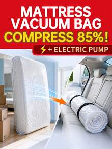 Moving & Storage Vacuum Storage Bag For Mattress, Extra Large Double Memory Foam Latex Spring Mattress Cover, With 4500Pa 1500mAh USB Rechargeable Electric Pump, Sealable Compression Protection Bag, Suitable For Self-Storage & Returns, Space-Saving - View 9