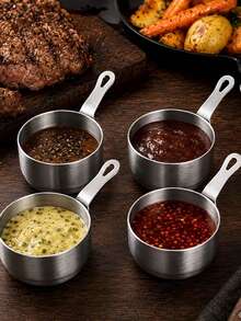 2 Mini Stainless Steel Sauce Pots - Perfect For Melting Chocolate, Infusing Vinegar, BBQ Sauce, And Warming Coffee/Tea | Durable And Easy To Clean Kitchen Essential, Coffee Bar Enhancement - View 7