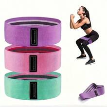 1pc/3pcs Set Leg And Hip Resistance Bands, Fabric Workout Loops For Yoga, Pilates, Home Exercise, Hip Strength Bands - Multicolor - View 2