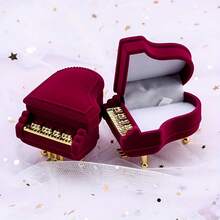Classical Piano Shaped Jewelry Box, Suitable For Valentine's Day, Wedding And Other Important Occasions Gift Box - Ring Box, Necklace Box, Earring Box, Jewelry Box - Multicolor - View 4