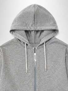 Women's Lightweight Zip-Up Hoodie, Soft And Comfortable, Suitable For Fitness And Daily Wear - Grey - View 5