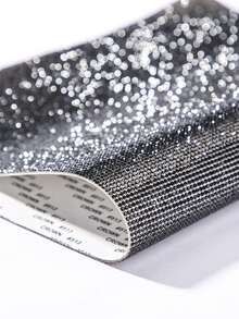 1pc Glitter Crystal Gem Rhinestone Sticker DIY Self-Adhesive Glitter Car Phone Craft Decorative Sticker 7.8 X 9.4 Inch - Multicolor - View 4