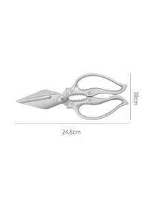 Thick Handle Large Mouth Kitchen Scissors, Chicken Bone Shears, Stainless Steel Fish Scale Scraper, Multi-Function 3-In-1 Scissors, Can Open Nuts, Open Bottles And Scrape Fish Scales, Practical Kitchen Scissors - Multicolor - View 9
