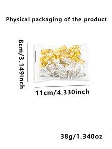 120件組 編髮飾品 金色髮箍 多款戒指式可調節髮珠 適用於編髮與髒辮的女性髮飾配件 - 彩色 - 查看 7