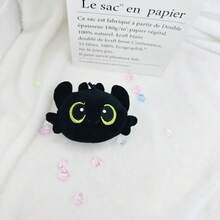 Universal Toothless & Light Fury Plush Doll, Cute Black White Soft Stuffed Animal Pendant, Kawaii Bag Decoration Accessory Gift - Multicolor - View 6