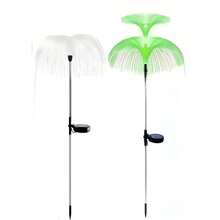 Solar Jellyfish Fiber Optic Stake Lights, Color Changing LED Luminous Fiber Strands, Waterproof Auto Night Sensor, Whimsical Outdoor Garden Yard Lawn Pathway Landscape Decor - Jellyfish - View 9
