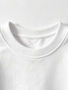 Tween Girl Round Neck Sweatshirt, Future Skateboard Robot Print Pure Cotton Pullover, Soft Casual Long Sleeve Top - White - View 5