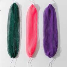 Authentic African Exfoliating Mesh Sponge, Suitable For Body And Back Scrubbing, Light Beige Nylon Fiber Bathing System, Stretchable Shower Sponge, Suitable For All Skin Types, Suitable For Daily Use - Multicolor - View 3