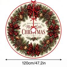 1pc Christmas Wreath Pattern Christmas Tree Skirt, Elegant Color Holiday Decor, 5 Sizes, Unisex Holiday Gift, Suitable For Home And Party Christmas Home Decoration - Christmas Wreath - View 15