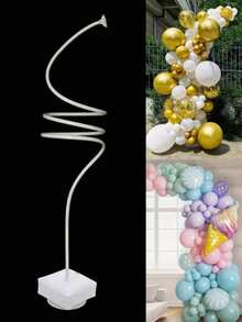 Rangka Lengkungan Balon Multifungsi 2,5m, Penopang Asimetris yang Dapat Ditekuk, Set Lengkungan Balon, Kolom Balon Bentuk Bebas, Lengkungan Balon Vertikal Gantung Independen, Cocok untuk Halloween, Natal, Dekorasi Balon - A - View 1