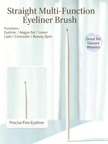 White Angled Fine Blade Eyeliner Brush Makeup Brush Eye Brush Beginner Tool - Multicolor - View 8