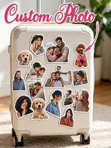 1-100pcs Customized Face Stickers, Multiple Sizes Available, Fun Birthday Decoration, Bachelor Party, Table Decor, Birthday Party Decoration, 10, 20, 30, 40, 50, 60th Birthday Cake Decor - Multicolor - View 5
