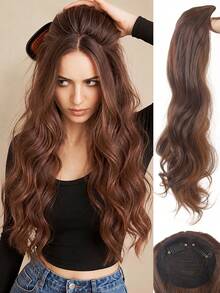 Extensões de Cabelo Cacheado de 20 Polegadas com Clipes BB, Fibra Sintética Resistente ao Calor, Peças de Cabelo Volumizadoras para Uso Diário, Festa e Estilo de Feriado para Mulheres - Multicolorido - Visão 12
