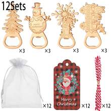 40pcs/10sets Christmas Themed Bottle Openers With Gauze Bags, Cards And Ropes - Perfect For Decorating Christmas Trees, Great Choice For Holiday Gifts And Souvenirs, Also Suitable For Weddings, Halloween, Birthdays, Thanksgiving And Other Holiday Occasions, Christmas Decorations, Christmas, Room Decor, Wall Decor, Christmas - View 16