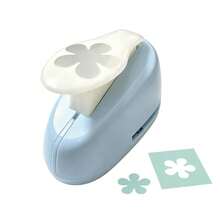 1英吋花朵槓桿打孔器 1件裝 手持式紙張打孔工具 DIY 邊框造型手動裝飾打孔器，適用於剪貼簿、印章卡片製作、相簿裝飾 - 花紋 - 查看 8