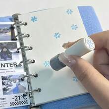 1pc Christmas Snowflake Stamp - Diary Stamp, Scrapbooking, Embossing, Scrapbook Stamp, Creative Seasonal Stamp, Suitable For Handicrafts, Teacher Encouragement Stamp, Suitable For Diary, Envelope, Note Stamp, Plastic Material - Snowflake Stamp - View 9