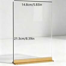 1pc Transparent Acrylic Nail Color Card Display Stand With Base, Desktop Nail Display Rack, Nail Salon Nail Art Sample Display Board - Multicolor - View 4