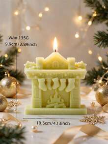 Christmas Gingerbread Train Silicone Mold Christmas Fireplace Shape Candle Mold For Soy Wax Christmas Ornament Effortless Holiday Charm - Multiple Styles - View 8