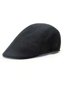 1pc Men's Beret Plaid Cap Women's Avant-Garde Newsboy Flat Cap Adjustable Hat - Fashion - View 7