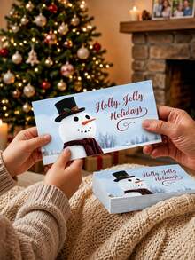 12pcs Realistic Christmas Envelopes With Snowman, Christmas Tree And Red Truck Patterns, Christmas Cards, Mailing Bags, Christmas Card Packaging, Christmas Money Bags, Christmas Party Gift Bags, Christmas Party Supplies, Christmas Decorations, 2027 New Year Gifts, Christmas Party Decorations, Merry Christmas Decoration For Home, Merry Christmas - Multicolor - View 8