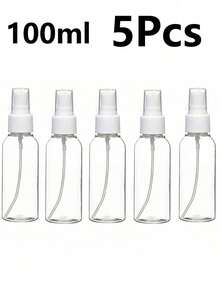 5pcs/Set Small Plastic Spray Bottles, Portable Refillable Containers, Suitable For Travel, Facial Mist And Perfume, Transparent PET Mini Sprayers, Travel Portable Cosmetic Accessories - Multicolor - View 17