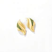 1 Set Gold Flower Necklace & Earrings Set | Open Collar | Zirconia Inlaid | Jewelry Accessories For Women | Gift - Jewelry Set - View 9
