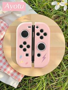 Ayotu Pink Cake & Slogan & Lightning Switch Protective Case, Compatible With New Switch 2 (2025)/Switch NS/Switch OLED, Can Be Used On Dock Without Removing Protective Case, Universal Game Controller Protective Cover, Switch Game Accessories, Anti-Drop Anti-Scratch, Winter Theme & Birthday Gift & Christmas - View 14