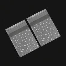 100pcs White Polka Dot Frosted Self-Adhesive Bags, Suitable For Gift Packaging, Jewelry Packaging Display And Retail Accessories - Self-adhesive Bag - View 3