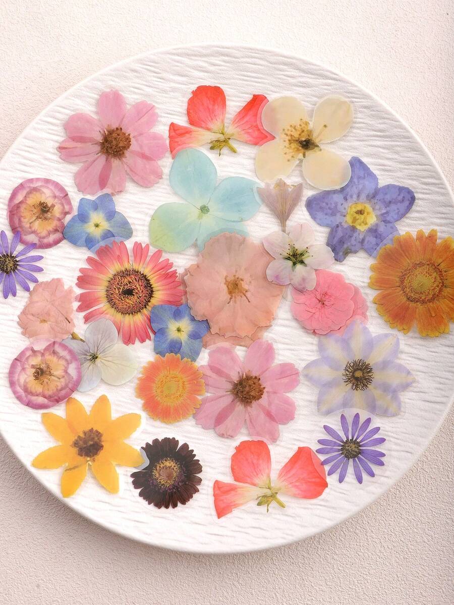 1 Pack 40pcs Floral PET Decorative Stickers Scrapbooking Collage Decals - Falling Petals - View 1