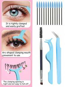 6pcs Eyelash Extension Tool Set, Includes Tweezers, Eyebrow Brush, Eyelash Curler And Eyelash Brush. Eyelash Curler Combination, Meets The Needs Of Multi-Layer Eyelash Extension, False Eyelash Extension And Shaping Tool - Multicolor - View 4