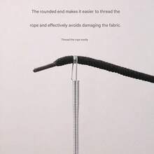 5pcs Spring-Loaded Flexible Drawstring Replacement Tool | 2-In-1 Elastic Band Threader, Suitable For Pants, Sweatshirts And Skirts | Home Essential Set, Includes Threader, No-Sewing DIY Helper | Suitable As Christmas Gift For Women (Steel Spring, Bendable Guide Head), Available In 5pcs Or 1pc Set - Stainless Steel - View 6