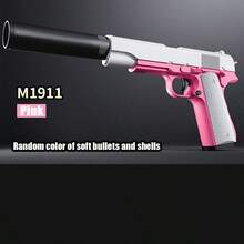 1911 Colt Toy Gun, Realistic Soft Bullet Pistol, Shootable, Handgun Model, Party Costume Prop, Random Accessory Color - Multicolor - View 11