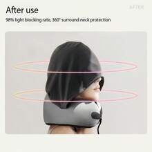 Travel Neck Pillow U-Shaped Memory Foam Neck Support Pillow For Airplane Travel Sleep Portable Foldable Collapsible Neck Pillow With Hood - Multiple Styles - View 4