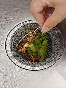 1pc Kitchen Sink Strainer Plug, Stainless Steel Material, Kitchen Sink Strainer Plug, Drain Plug, Sink Filter - Size: Total Diameter 11cm/4.3in, Strainer Diameter 7cm/2.7in, Height 2cm/0.8in - View 6