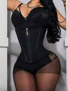 1pc Women's Sports Waist Belt, Waist Training Belt, Body Shaping Waistband, Abdominal Tightening Belt, Yoga Fitness Waist Cincher - Black - View 1