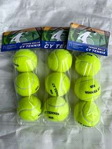 3pcs High Elasticity Tennis Training Balls, Durable And Wear-Resistant For Beginners, Training And Matches - Multicolor - View 1